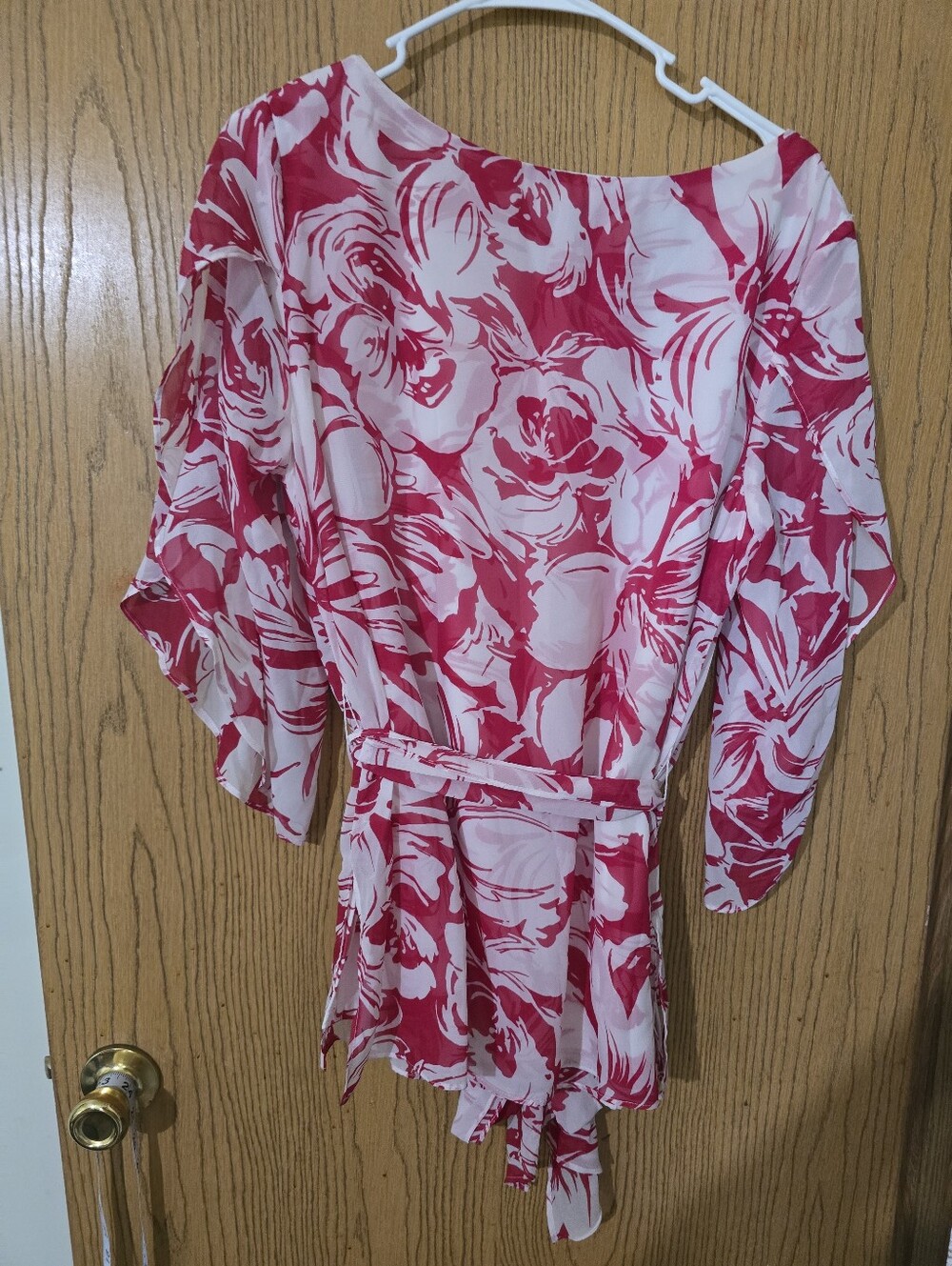 Dana Kay Pink Floral Tie-Front Tunic - Picture 3 of 6